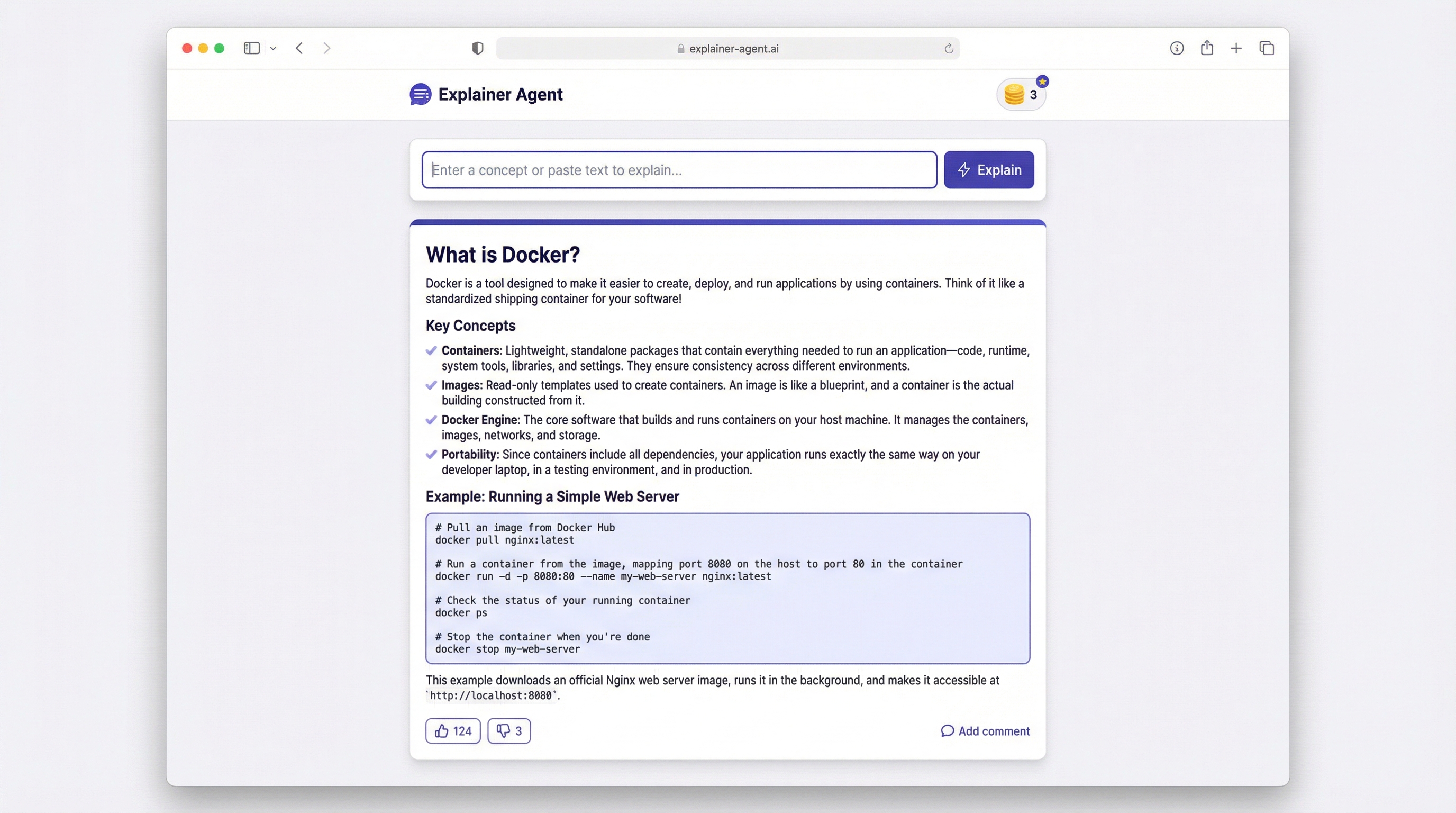 QAcart Explainer Agent